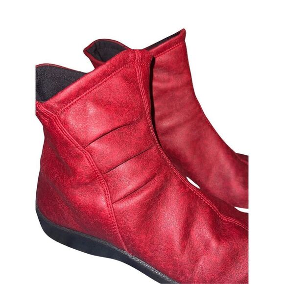 Arcopedico L19 Women's Cherry Red Supporting Ankle Boots 4281 size 41 (10.5) - Picture 3 of 11